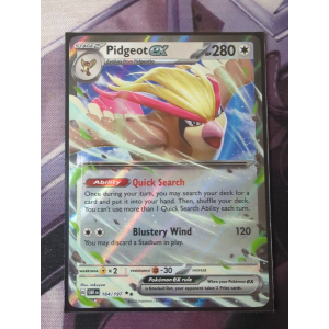 Double Rare Pidgeot ex 164/197 Pokemon TCG Scarlet & Violet Obsidian Flames