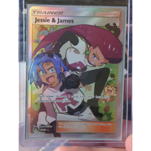 Rare Ultra Jessie & James 68/68 Pokemon TCG Sun & Moon Hidden Fates