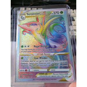 Rare Rainbow Serperior VSTAR 196/195 Pokemon TCG Sword & Shield Silver Tempest