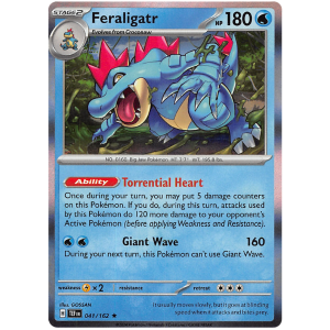 Feraligatr 41/162 Pokemon TCG Scarlet & Violet Temporal Forces