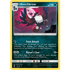 Honchkrow 79/145 Pokemon TCG Sun & Moon Guardians Rising