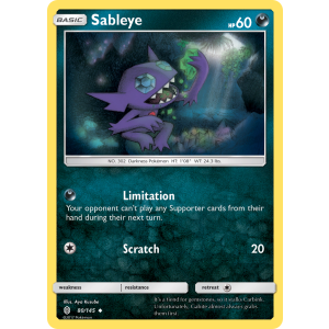 Sableye 80/145 Pokemon TCG Sun & Moon Guardians Rising