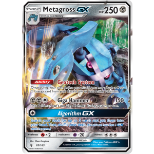 Rare Holo GX Metagross-GX 85/145 Pokemon TCG Sun & Moon Guardians Rising