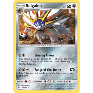 Solgaleo 87/145 Pokemon TCG Sun & Moon Guardians Rising