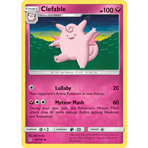 Clefable 89/145 Pokemon TCG Sun & Moon Guardians Rising