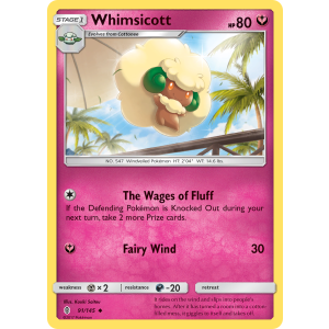 Whimsicott 91/145 Pokemon TCG Sun & Moon Guardians Rising