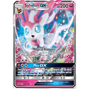 Rare Holo GX Sylveon-GX 92a/145 Pokemon TCG Sun & Moon Guardians Rising