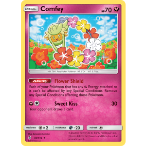 Rare Holo Comfey 93/145 Pokemon TCG Sun & Moon Guardians Rising