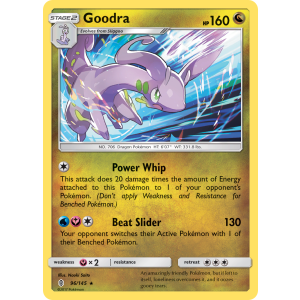 Rare Holo Goodra 96/145 Pokemon TCG Sun & Moon Guardians Rising