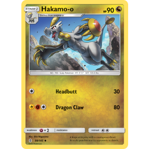 Hakamo-o 99/145 Pokemon TCG Sun & Moon Guardians Rising