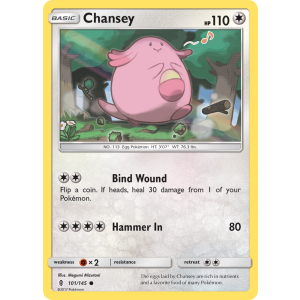 Chansey 101/145 Pokemon TCG Sun & Moon Guardians Rising