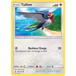 Taillow 103/145 Pokemon TCG Sun & Moon Guardians Rising