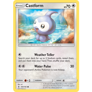 Castform 105/145 Pokemon TCG Sun & Moon Guardians Rising