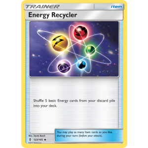 Energy Recycler 123/145 Pokemon TCG Sun & Moon Guardians Rising