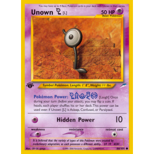 Unown L 86/105 Pokemon TCG Neo Neo Destiny