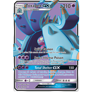 Rare Ultra Toxapex-GX 136/145 Pokemon TCG Sun & Moon Guardians Rising