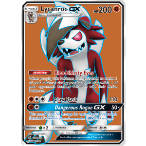 Rare Ultra Lycanroc-GX 138/145 Pokemon TCG Sun & Moon Guardians Rising