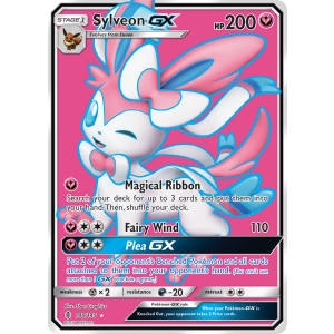 Rare Ultra Sylveon-GX 140/145 Pokemon TCG Sun & Moon Guardians Rising