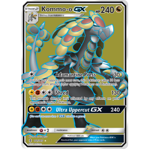 Rare Ultra Kommo-o-GX 141/145 Pokemon TCG Sun & Moon Guardians Rising