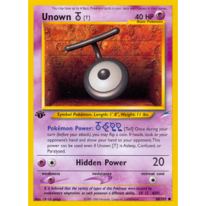 Unown T 88/105 Pokemon TCG Neo Neo Destiny