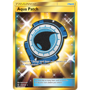 Rare Secret Aqua Patch 161/145 Pokemon TCG Sun & Moon Guardians Rising