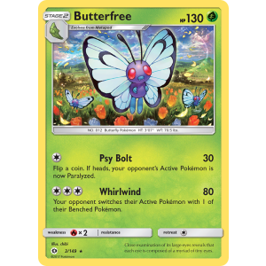 Butterfree 3/149 Pokemon TCG Sun & Moon Sun & Moon