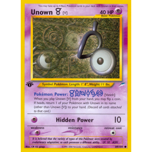 Unown V 89/105 Pokemon TCG Neo Neo Destiny