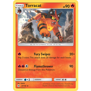 Torracat 25/149 Pokemon TCG Sun & Moon Sun & Moon