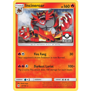 Incineroar 26/149 Pokemon TCG Sun & Moon Sun & Moon