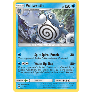 Rare Holo Poliwrath 32/149 Pokemon TCG Sun & Moon Sun & Moon