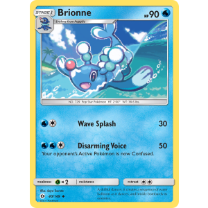 Brionne 40/149 Pokemon TCG Sun & Moon Sun & Moon