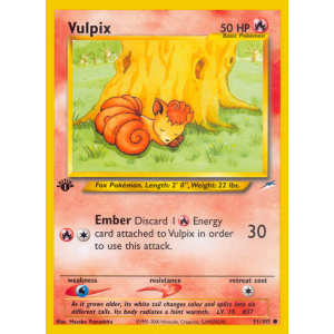 Vulpix 91/105 Pokemon TCG Neo Neo Destiny