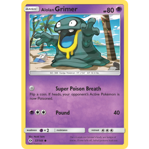 Alolan Grimer 57/149 Pokemon TCG Sun & Moon Sun & Moon