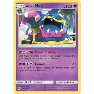 Rare Holo Alolan Muk 58/149 Pokemon TCG Sun & Moon Sun & Moon