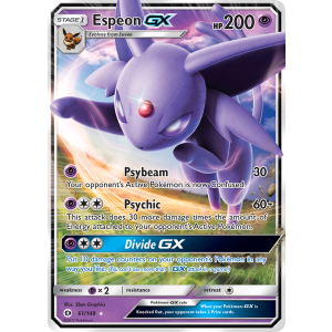 Rare Holo GX Espeon-GX 61/149 Pokemon TCG Sun & Moon Sun & Moon