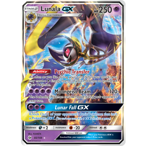 Rare Holo GX Lunala-GX 66/149 Pokemon TCG Sun & Moon Sun & Moon