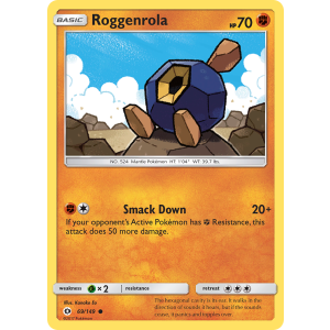 Roggenrola 69/149 Pokemon TCG Sun & Moon Sun & Moon