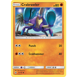 Crabrawler 72/149 Pokemon TCG Sun & Moon Sun & Moon