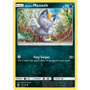 Alolan Meowth 78/149 Pokemon TCG Sun & Moon Sun & Moon