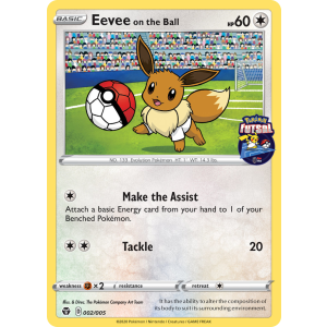  Eevee on the Ball 2/5 Pokemon TCG Other Pokémon Futsal Collection