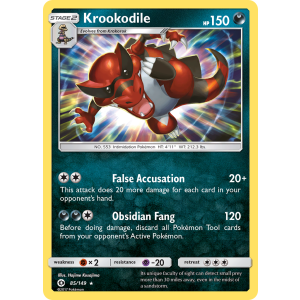 Rare Holo Krookodile 85/149 Pokemon TCG Sun & Moon Sun & Moon