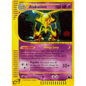 Rare Holo Alakazam H1/144 Pokemon TCG E-Card Skyridge