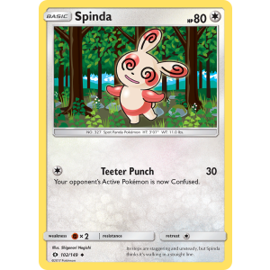 Spinda 102/149 Pokemon TCG Sun & Moon Sun & Moon