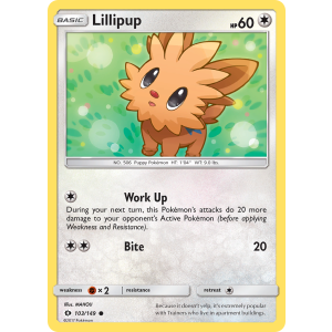 Lillipup 103/149 Pokemon TCG Sun & Moon Sun & Moon