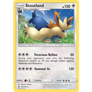 Stoutland 105/149 Pokemon TCG Sun & Moon Sun & Moon