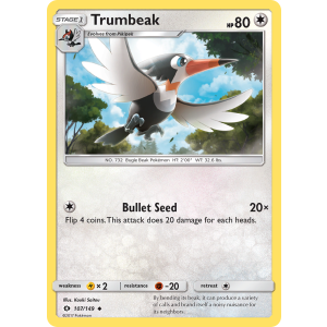 Trumbeak 107/149 Pokemon TCG Sun & Moon Sun & Moon