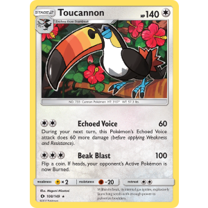 Toucannon 108/149 Pokemon TCG Sun & Moon Sun & Moon