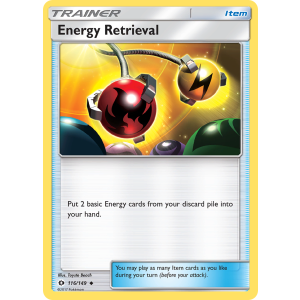 Energy Retrieval 116/149 Pokemon TCG Sun & Moon Sun & Moon