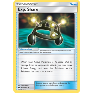 Exp. Share 118/149 Pokemon TCG Sun & Moon Sun & Moon