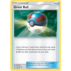 Great Ball 119/149 Pokemon TCG Sun & Moon Sun & Moon